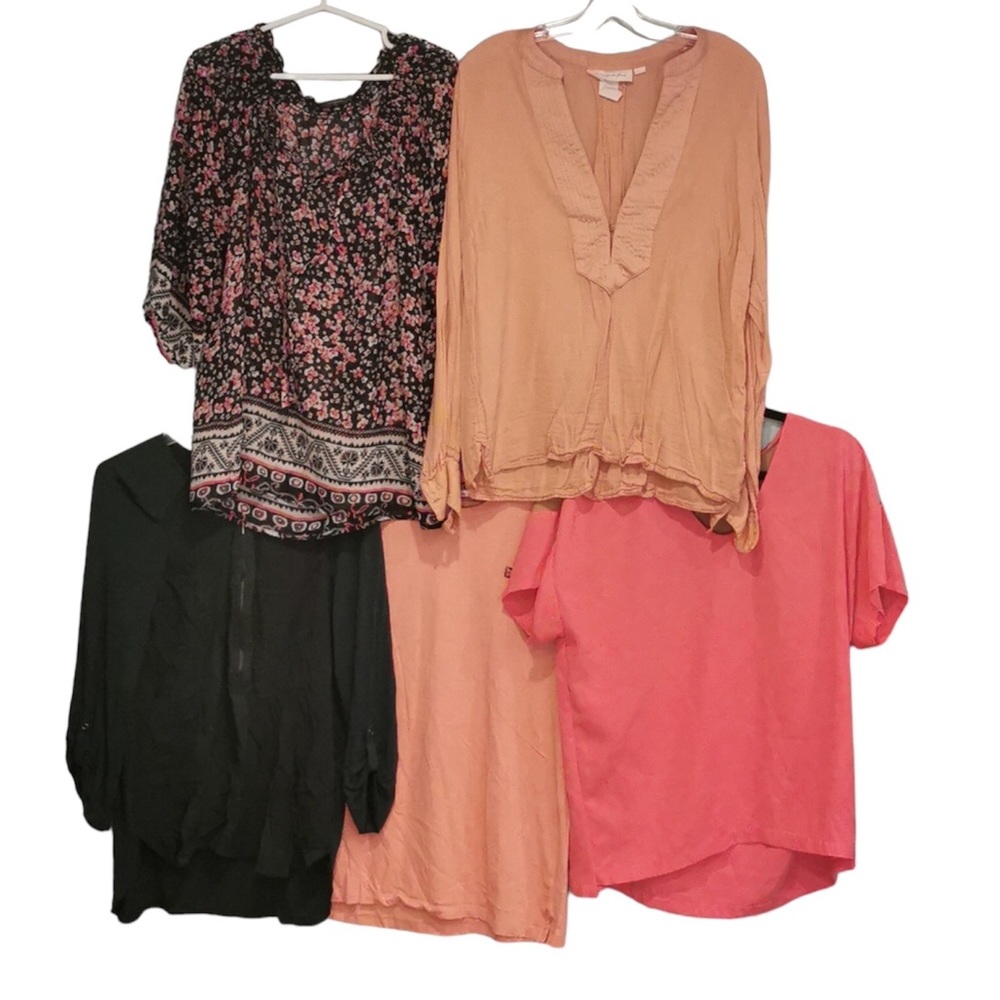 💚 Woman 5 Piece Top Bundle, Size L